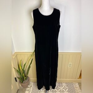 Vintage Chia & Chia Velvet Silk Maxi Slip Dress Sz 12 Fairy Whimsgioth Evening